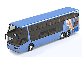 3DMAX藍色公交車模型