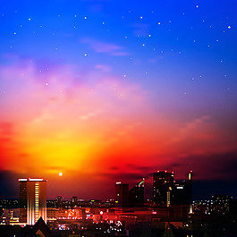 城市夜景圖片
