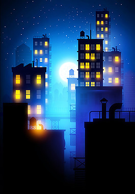 城市夜景圖片