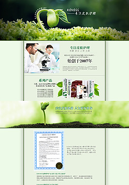 淘寶品牌說明關(guān)于我們詳情頁設(shè)計綠色