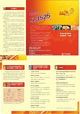 保險(xiǎn)三折頁(yè)