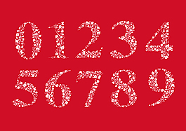 創(chuàng)意樹葉枝條數(shù)字設計矢量素材