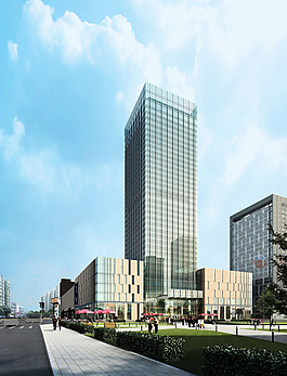 玻璃墻建筑效果圖片