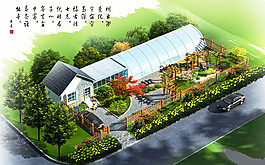 生态园鸟瞰图图片