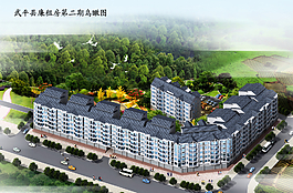 武平县廉租房鸟瞰图图片