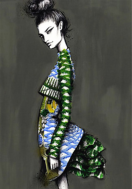 服裝設(shè)計(jì)手繪效果圖