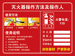 滅火器使用標識