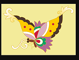 蝴蝶花紋