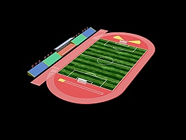 普通運(yùn)動(dòng)場3d源文件