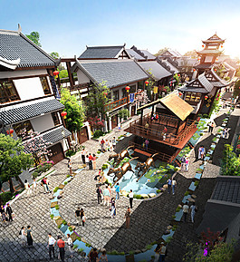 效果图 街道图片