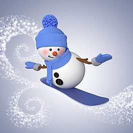3D圣誕小雪人圖片