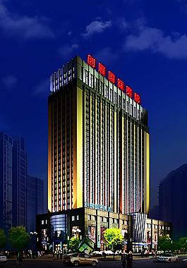 大楼亮化效果图图片