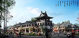 商業(yè)街效果圖圖片