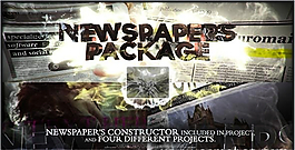 報紙刊登新聞視頻包裝模板