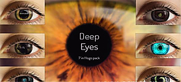 7種深邃的眼睛眼珠眼球動畫模板
