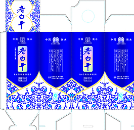 白酒包裝盒刀模圖片