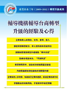 東莞臺企 轉型升級成果 展板