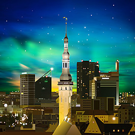 城市夜景圖片
