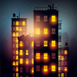 城市夜景圖片