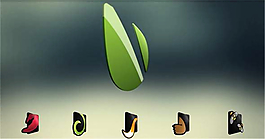 三維旋轉(zhuǎn)LOGO標(biāo)志展示模版