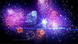 新年快樂煙花粒子動畫模板