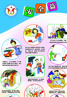 小學(xué)生安全漫畫展板圖片