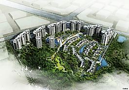 居住區(qū)建筑設(shè)計(jì)鳥(niǎo)瞰圖圖片