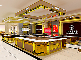 金銀首飾展柜圖片