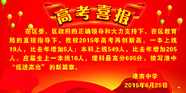 高考喜報海報