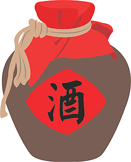老式矢量酒壇