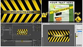 橙色條紋視頻素材