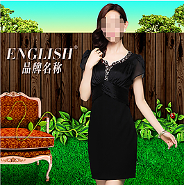 唯美桃花淘宝女装主图PSD素材