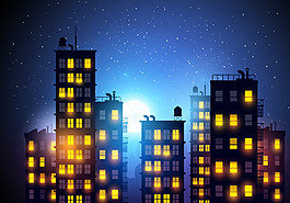 城市夜景圖片
