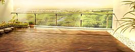 淘宝天猫海报背景设计阳台植物装修