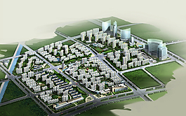 社區(qū)建筑鳥瞰圖圖片