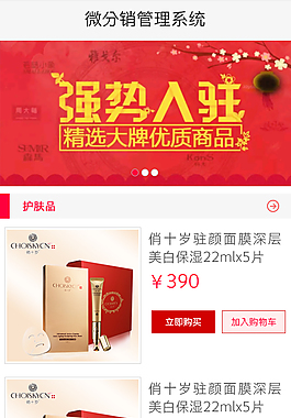 微分銷系統頁面組——首頁psd