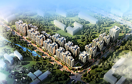 小區(qū)建筑設(shè)計(jì)鳥瞰圖圖片