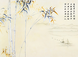 竹韵电视墙画图片
