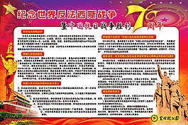 紀(jì)念世界反法西斯戰(zhàn)爭70周年