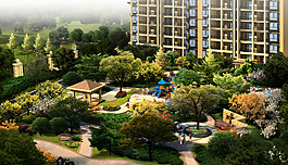 社區(qū)公園效果圖圖片