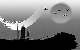 帆船背景