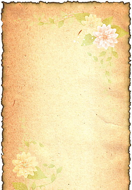 复古花卉纸张背景图片