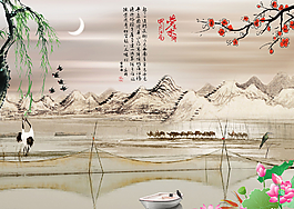 江南水鄉(xiāng)背景墻圖片