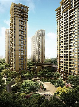 建筑效果圖景觀圖片