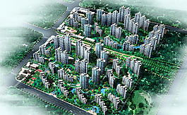 居住区鸟瞰图设计图片