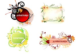 矢量花紋