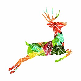 創(chuàng)意麋鹿插畫素材