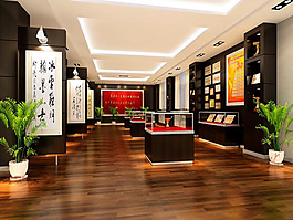 時尚簡約的展臺設(shè)計免費下載