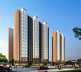 售樓建筑圖圖片