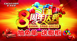 8周年庆典展板
